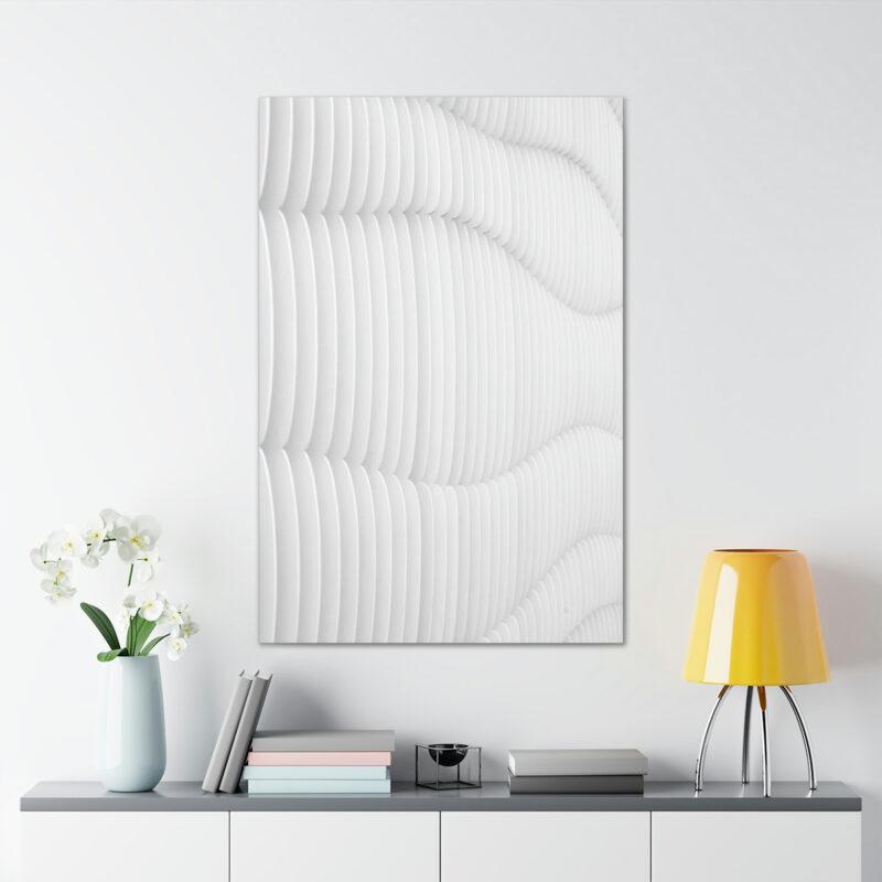 Textured white wall art