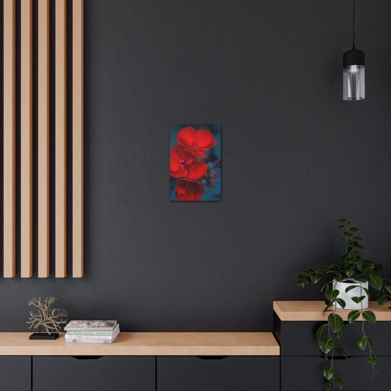 Red flower canvas wall art