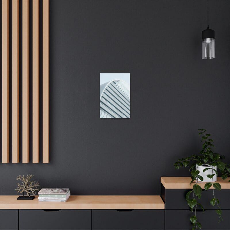 White concrete building wall art