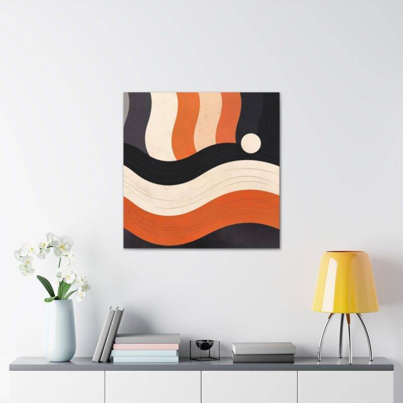 Abstract orange wall art