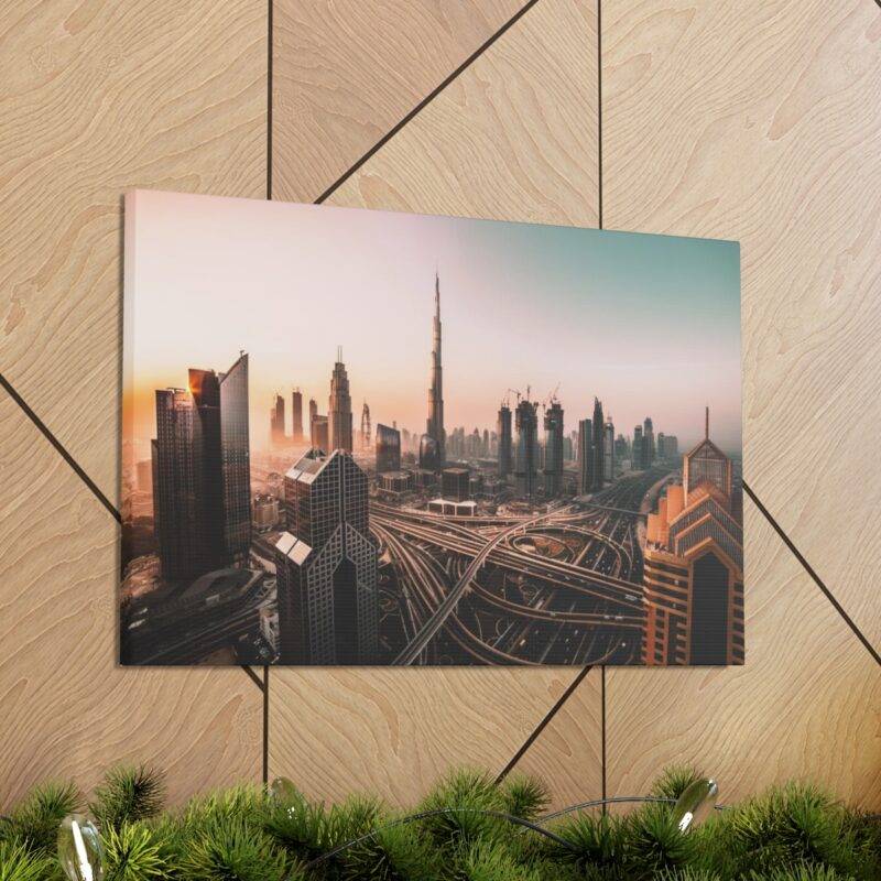 Dubai skyline wall art