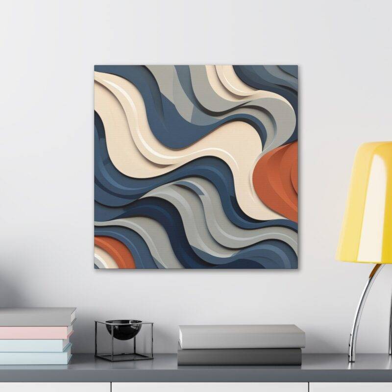 Orange and blue abstract art