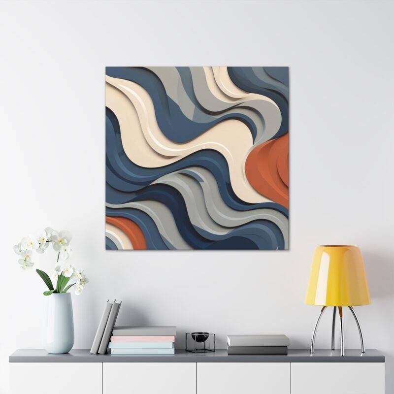 Orange and blue abstract art