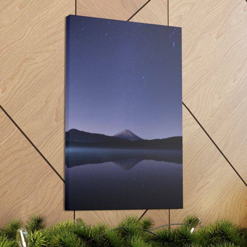 Picture of a lake at night