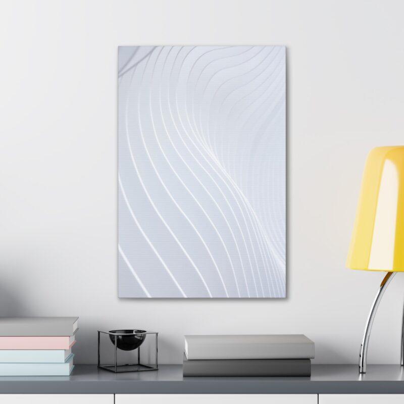 White wall with wavy lines