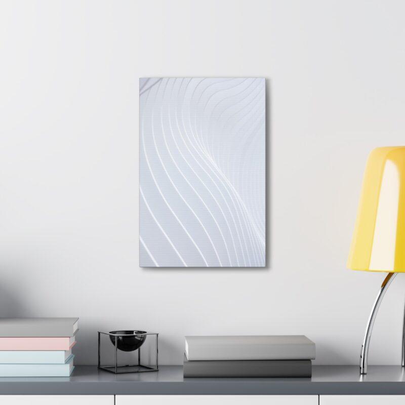 White wall with wavy lines