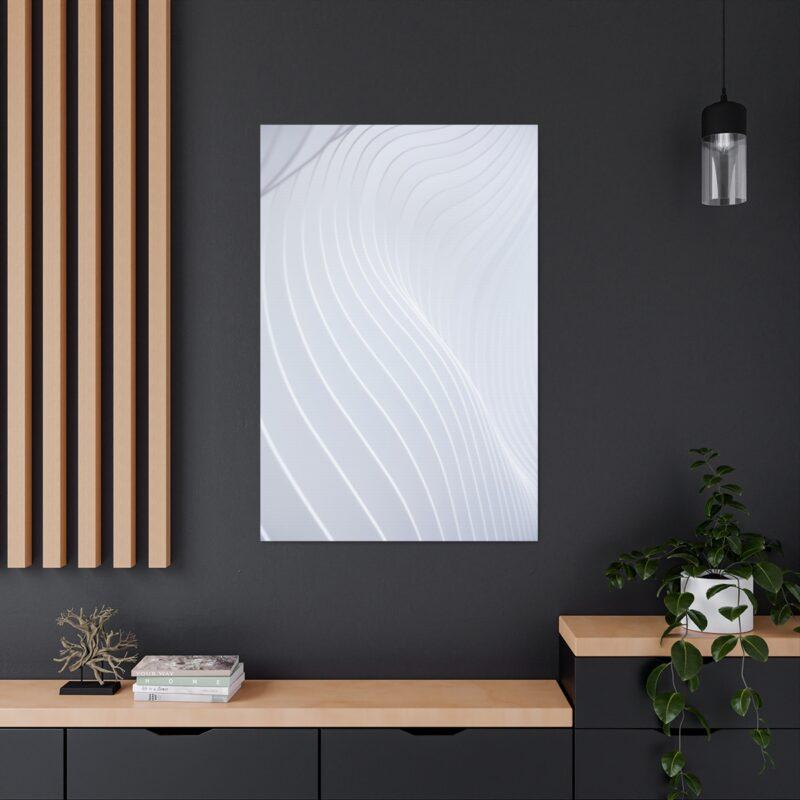 White wall with wavy lines