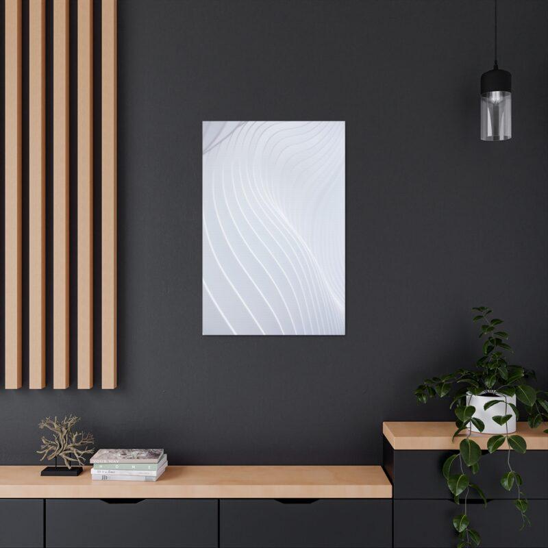 White wall with wavy lines