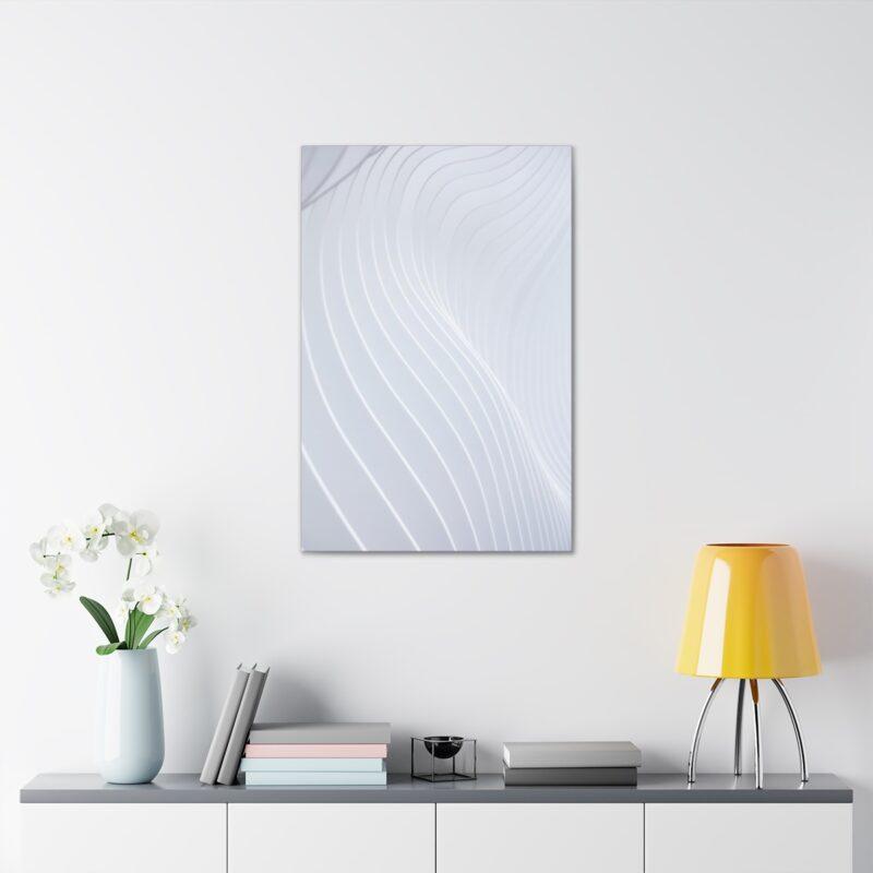 White wall with wavy lines