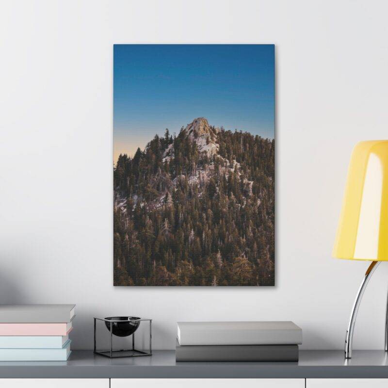 Wood mountain wall art