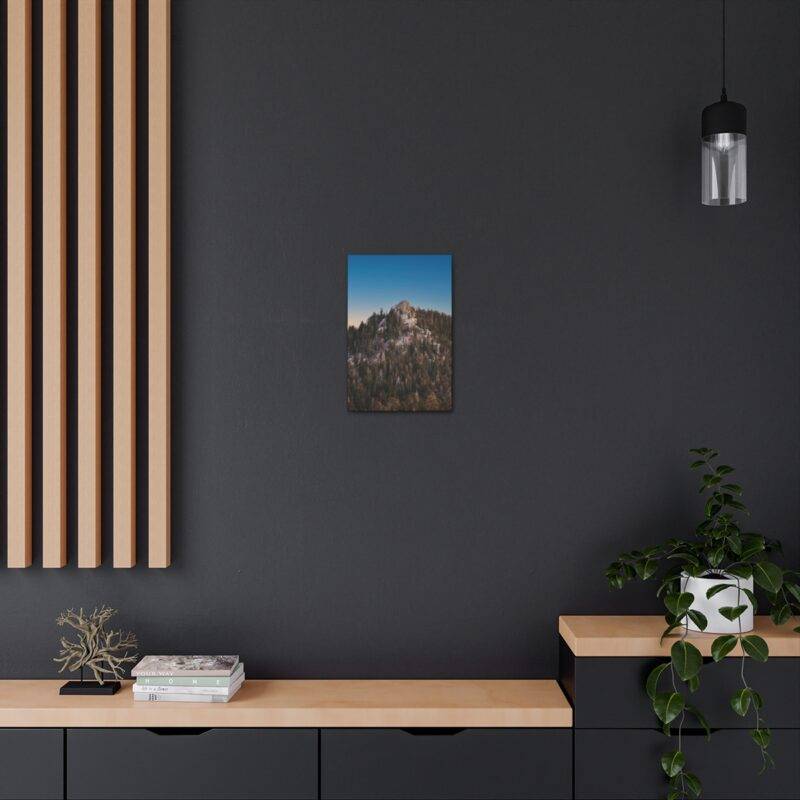 Wood mountain wall art