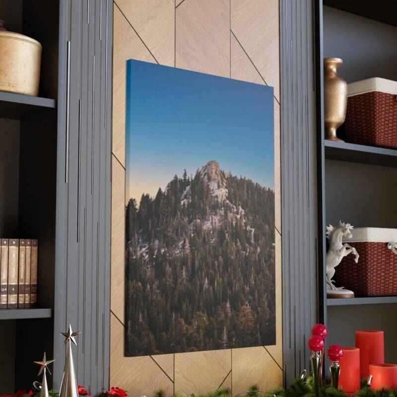 Wood mountain wall art