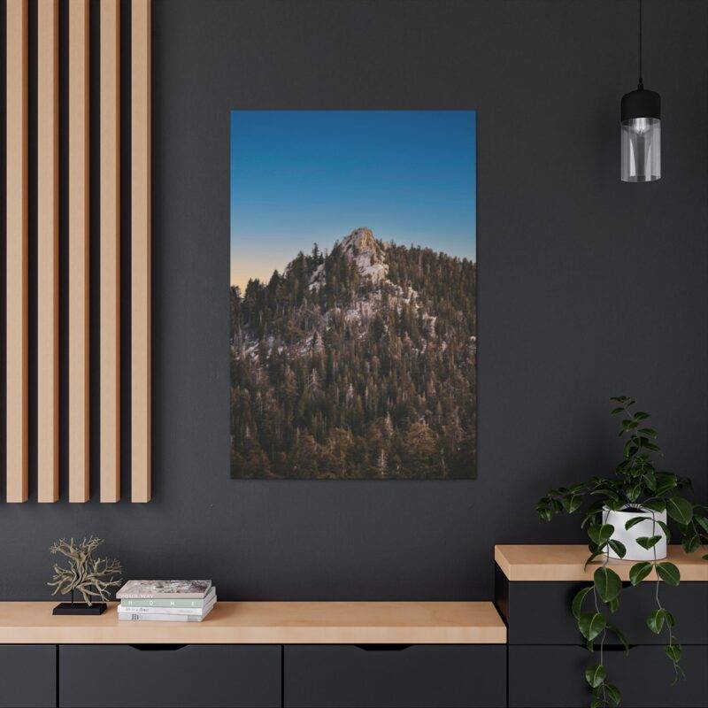 Wood mountain wall art