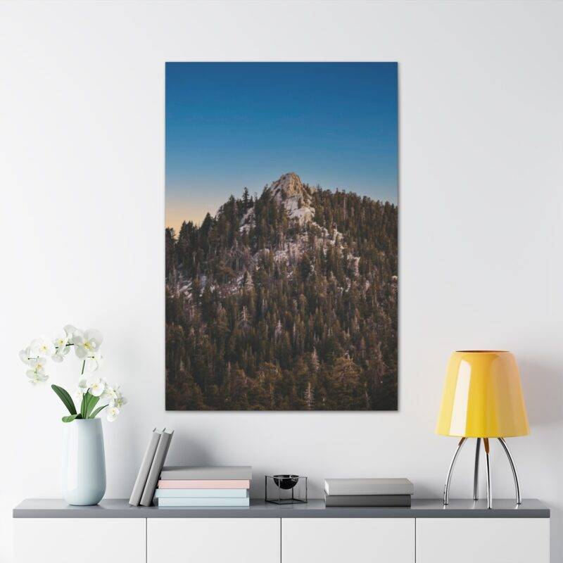 Wood mountain wall art