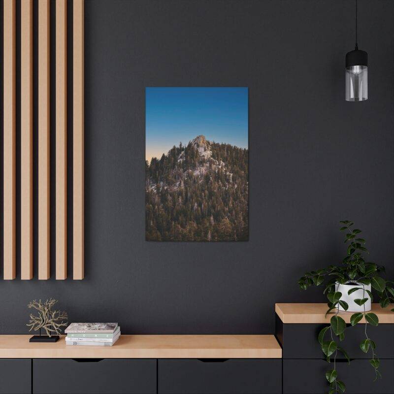 Wood mountain wall art