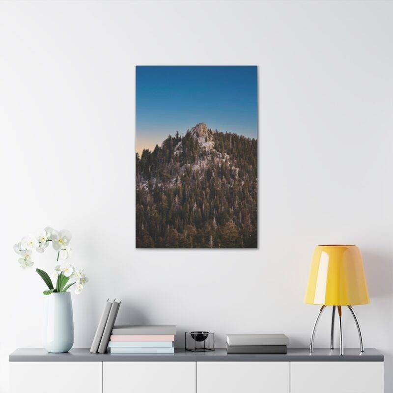 Wood mountain wall art