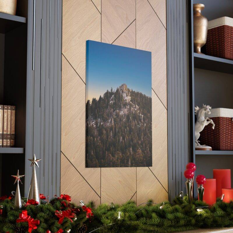 Wood mountain wall art