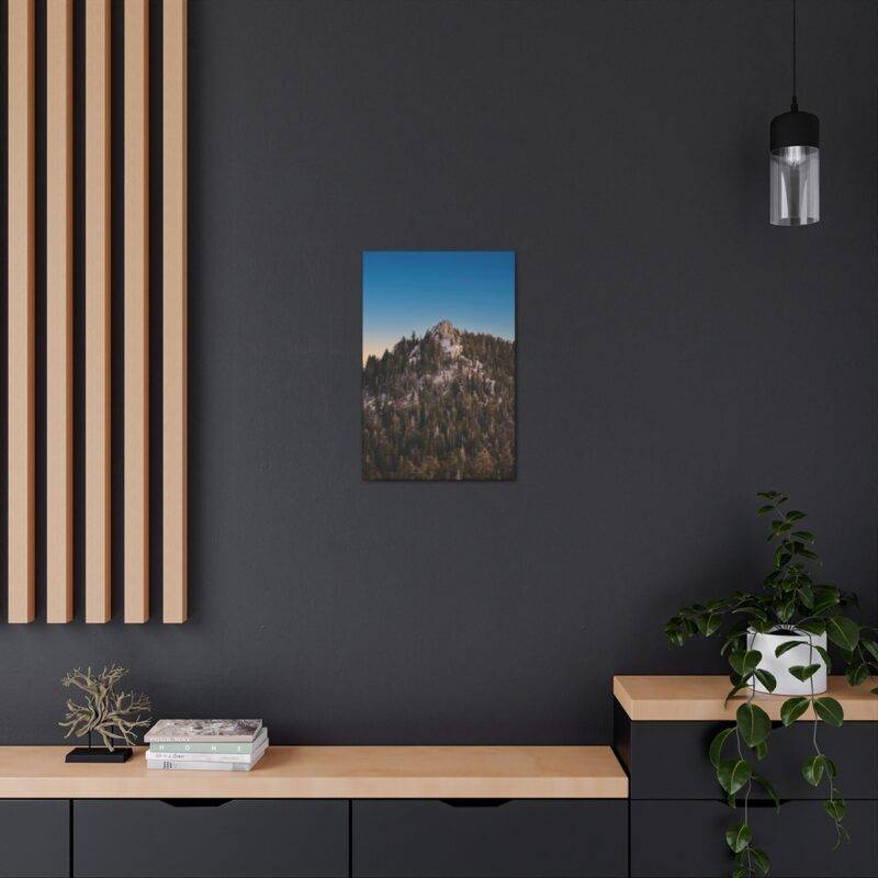 Wood mountain wall art